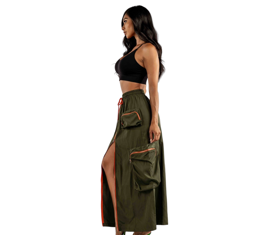 Drawstring Parachute Skirt