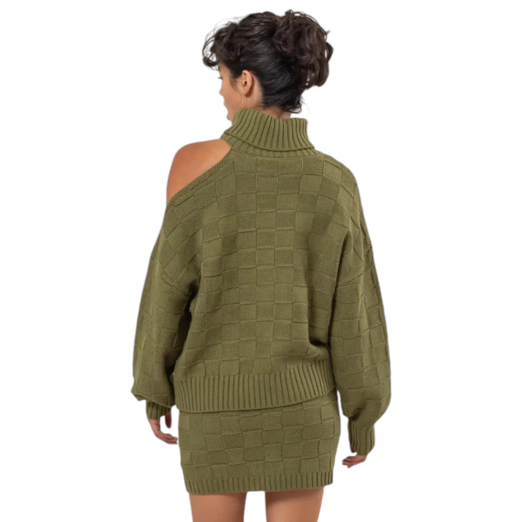 Cold Shoulder Sweater Set