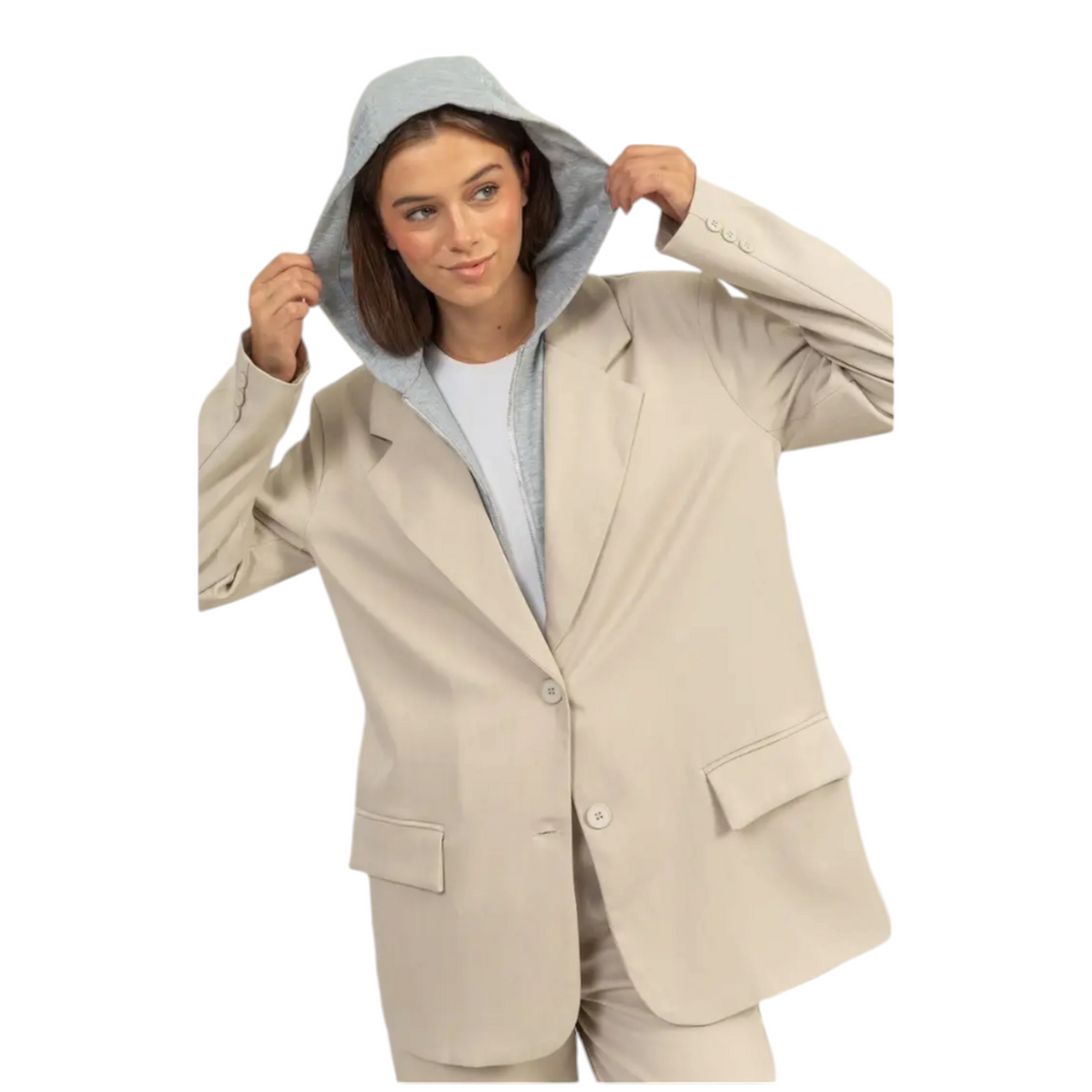 Twofer Blazer with Hoodie