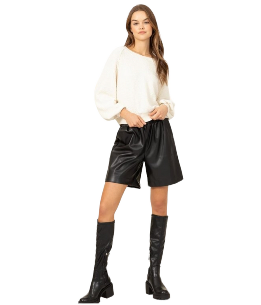 Vegan Leather City Shorts