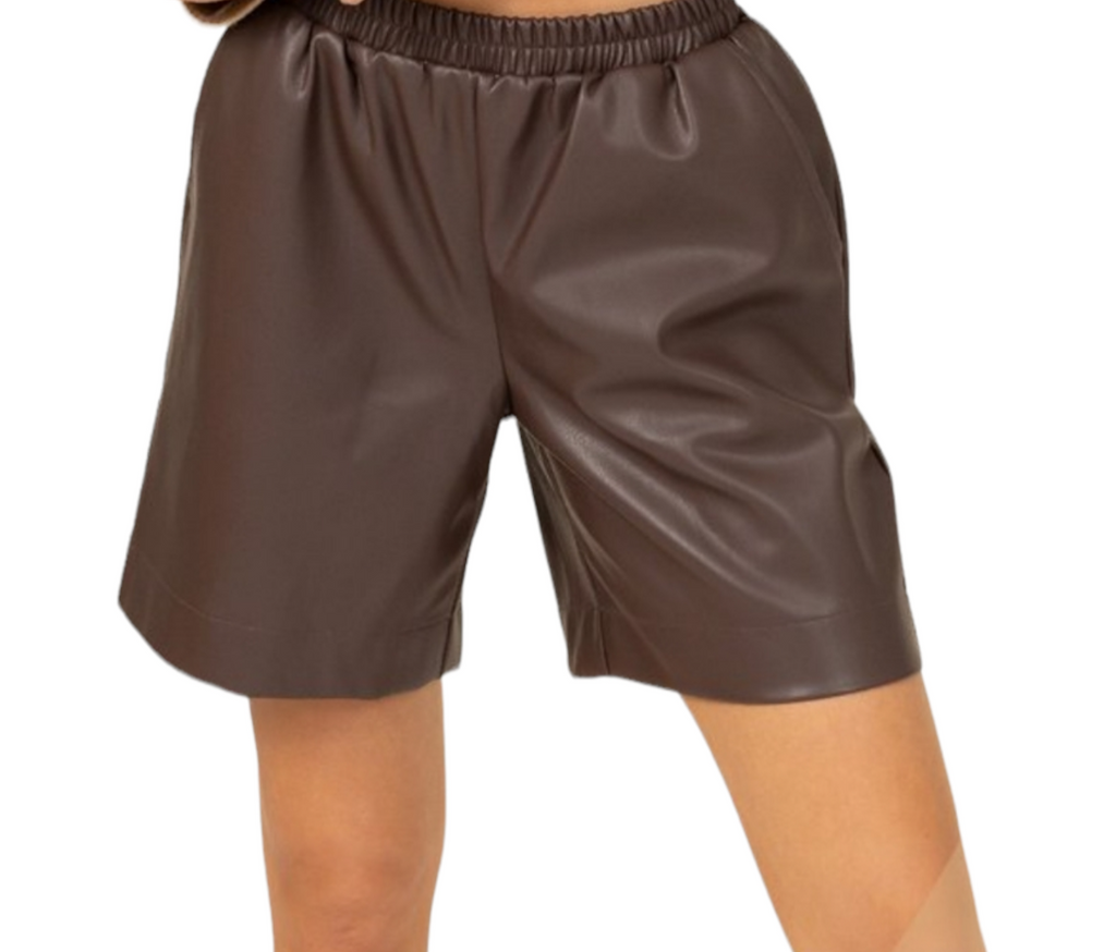 Vegan Leather City Shorts