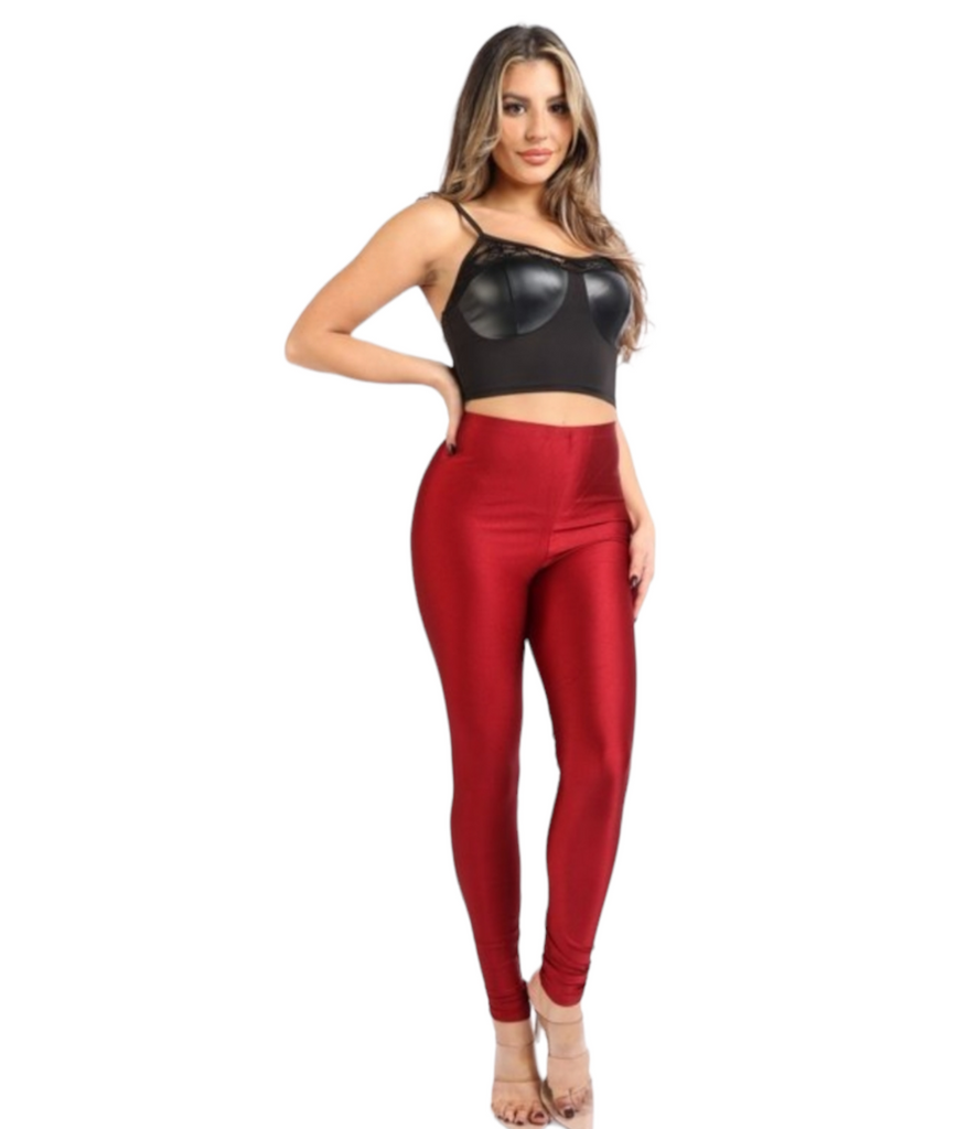 Nylon shiny leggings hotsell