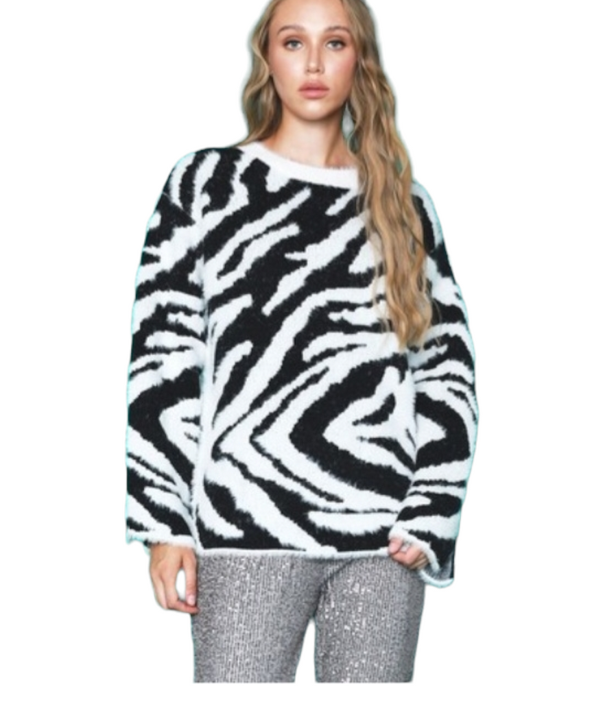 Sweater zebra sales