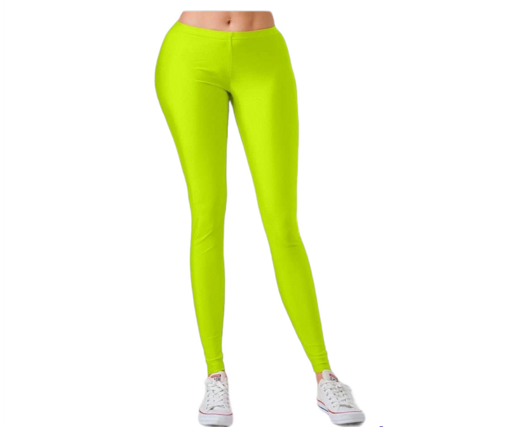 Neon Yellow Nylon Leggings