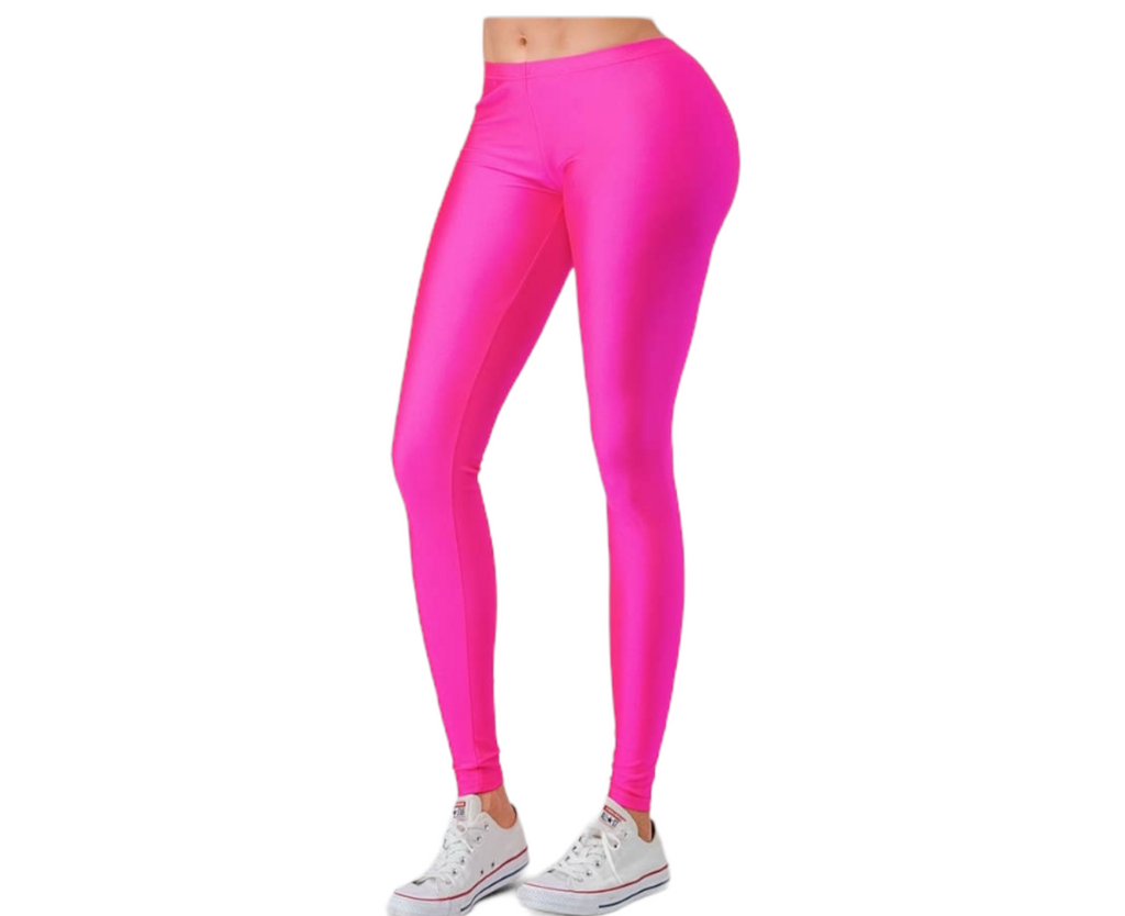 Neon Pink Nylon Leggings – WeStyle365