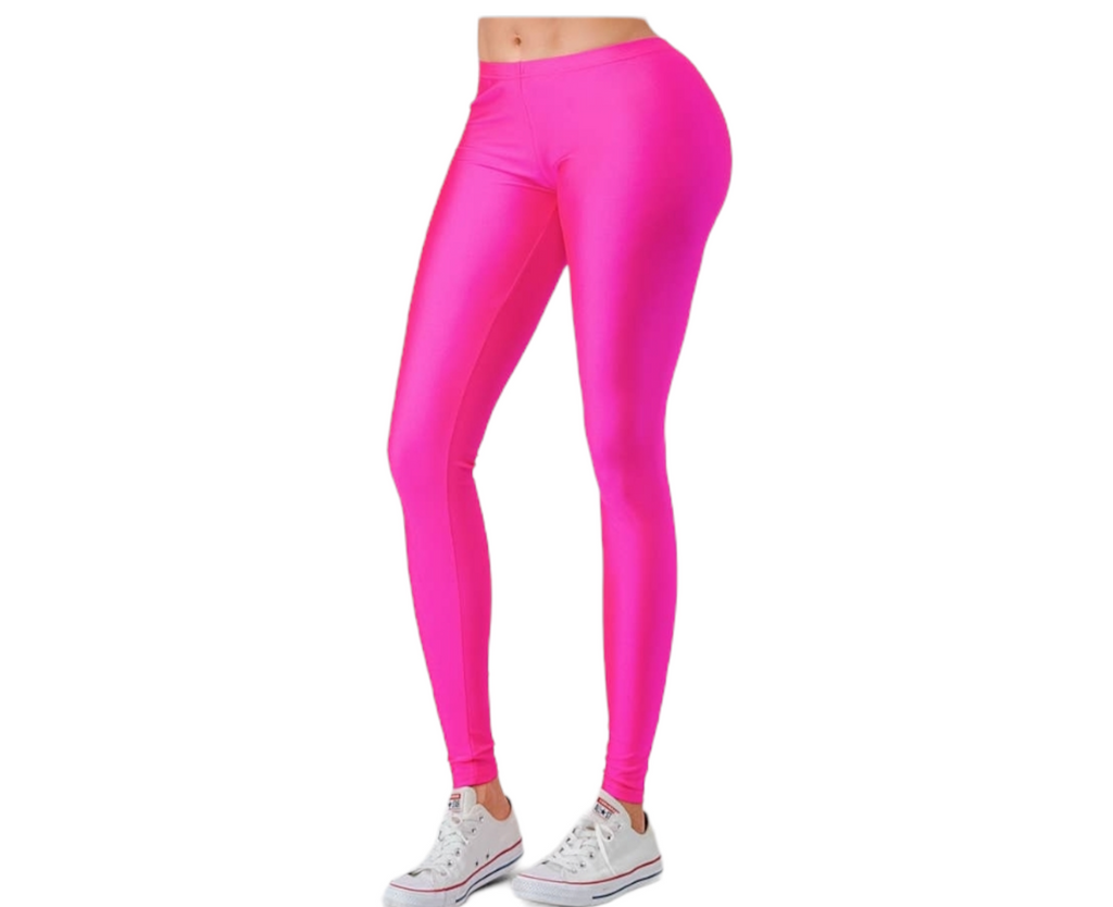 Neon Pink Nylon Leggings