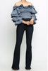 Denim Ruffle Top