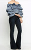 Denim Ruffle Top